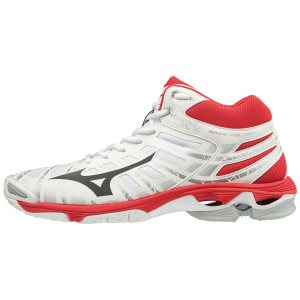 Dámské Volejbalové Boty Mizuno Wave Voltage Mid Bílé/Červené